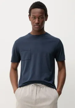 BARENA VENEZIA tricou din bumbac Camicia Mola barbati, culoarea albastru marin, neted, TSU5100.2540 imagine