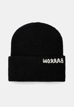 Barrow caciula culoarea negru, bumbac, din tricot gros, F4BWUAHT026 imagine