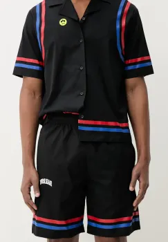 Barrow camasa din bumbac barbati, culoarea negru, relaxed, S5BWUASI092 imagine