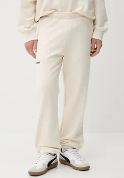 Barrow pantaloni de trening din bumbac culoarea bej, cu imprimeu, S5BWUAFP085 imagine