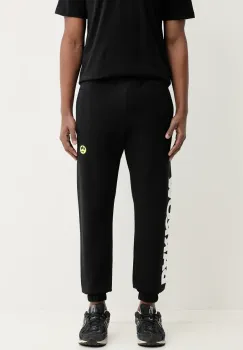 Barrow pantaloni de trening din bumbac culoarea negru, cu imprimeu, S5BWUAFP088 imagine