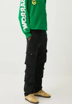 Barrow pantaloni de trening din bumbac culoarea negru, neted, F4BWUAFP059 imagine