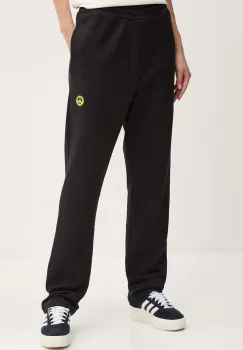 Barrow pantaloni de trening din bumbac culoarea negru, neted, F4BWUAFP140 imagine