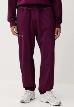 Barrow pantaloni de trening din bumbac culoarea violet, cu imprimeu, F5BWUAFP028 imagine