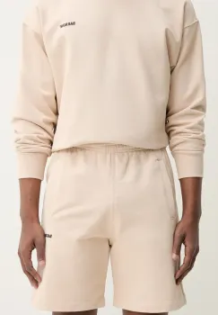 Barrow pantaloni scurti din bumbac culoarea bej, neted, S5BWUABE082 imagine