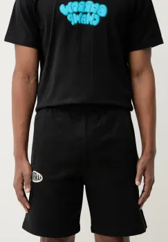 Barrow pantaloni scurti din bumbac culoarea negru, cu imprimeu, S5BWUABE064 imagine