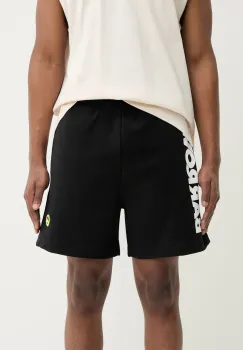 Barrow pantaloni scurti din bumbac culoarea negru, cu imprimeu, S5BWUABE089 imagine