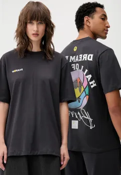 Barrow tricou din bumbac culoarea gri, cu imprimeu, F5BWUATH127 imagine