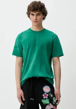 Barrow tricou din bumbac culoarea verde, cu imprimeu, S5BWUATH045 imagine