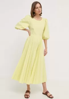 Beatrice B rochie culoarea galben, midi, evazati imagine