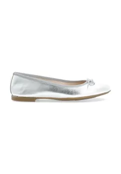 Bianco balerini de piele BIAMADISON culoarea argintiu, 11251158 imagine
