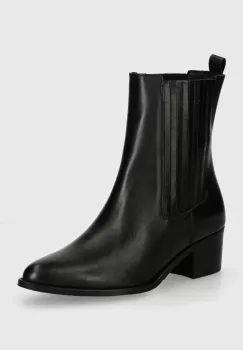 Bianco ghete chelsea de piele BIACAROL femei, culoarea negru, cu toc drept, 11301443 imagine