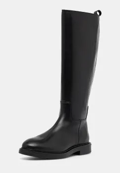 Bianco ghete de piele BIAADDA culoarea negru, cu toc plat, 11302289 imagine