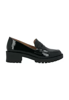 Bianco mocasini de piele BIAPEARL femei, culoarea negru, cu toc plat, 11250013 imagine