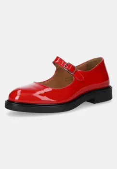 Bianco pantofi de piele BIAADDA femei, culoarea negru, cu toc plat, 11251295 imagine