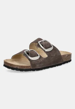 Bianco papuci din piele BIAMIAMI femei, culoarea maro, 11201783 imagine