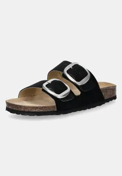 Bianco papuci din piele BIAMIAMI femei, culoarea negru, 11201783 imagine