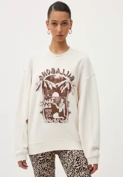Billabong bluza ALOHA femei, culoarea bej, cu imprimeu, EBJFT00128 imagine