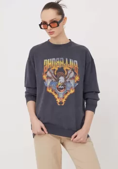Billabong bluza femei, culoarea gri, cu imprimeu imagine