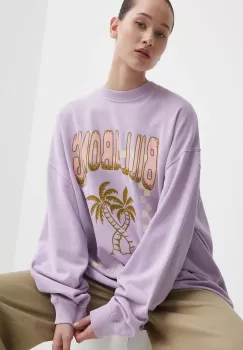 Billabong bluza femei, culoarea violet, modelator imagine