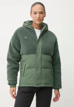 Billabong geaca Love Trip femei, culoarea verde, de iarna, EBJJK00150 imagine