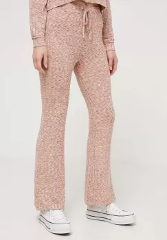 Billabong pantaloni de trening culoarea roz, modelator imagine