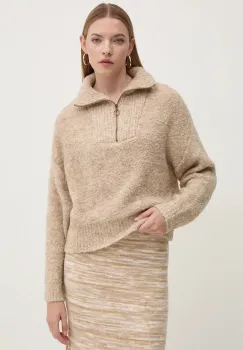 Billabong pulover Lost Heaven femei, culoarea bej, calduros, cu turtleneck, EBJSW00120 imagine