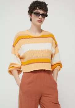 Billabong pulover Sol Time femei, culoarea galben, ABJSW00269 imagine