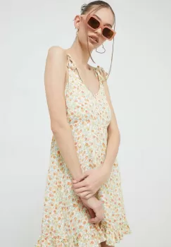 Billabong rochie culoarea galben, mini, evazati imagine