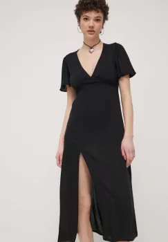 Billabong rochie culoarea negru, midi, drept, EBJWD00134 imagine