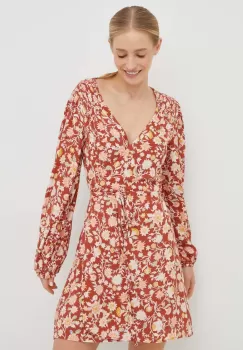 Billabong rochie culoarea portocaliu, mini, evazati imagine