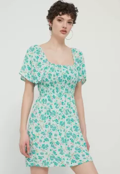 Billabong rochie culoarea turcoaz, mini, drept, ABJWD00668 imagine