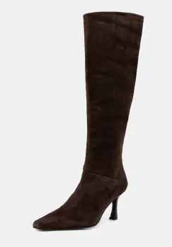 Billi Bi cizme din piele intoarsa culoarea maro, cu toc cui, A9371 556 imagine