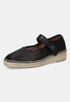 Billi Bi espadrile de piele culoarea negru, cu platforma, A28600 imagine