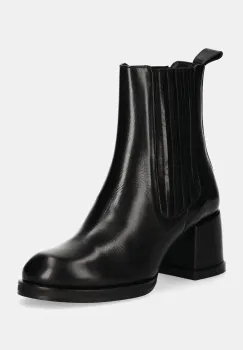 Billi Bi ghete chelsea de piele femei, culoarea negru, cu toc drept, A7300 imagine