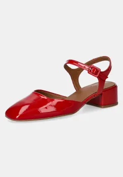Billi Bi pantofi de piele culoarea rosu, cu toc drept, cu toc deschis, A8064 imagine