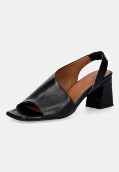 Billi Bi sandale cu toc din piele negre nappa imagine