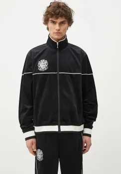 Billionaire Boys Club bluza din velur Velour Track Top culoarea negru, cu imprimeu, B24342 imagine