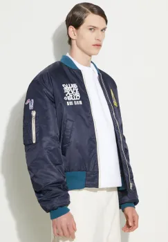 Billionaire Boys Club geaca bomber Outerbanks Bomber barbati, culoarea albastru marin, de tranzitie, B24202 imagine