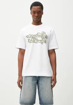 Billionaire Boys Club tricou din bumbac Diamond Script Logo T-Shirt barbati, culoarea alb, cu imprimeu, B25162 imagine