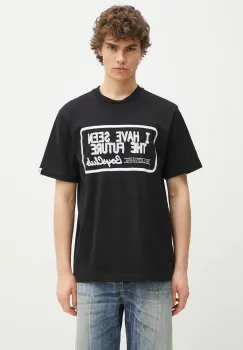 Billionaire Boys Club tricou din bumbac Future T-Shirt barbati, culoarea negru, cu imprimeu, B25161 imagine