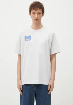 Billionaire Boys Club tricou din bumbac Tropical Crest barbati, culoarea gri, cu imprimeu, B24461 imagine