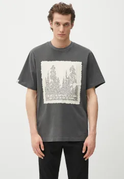 Billionaire Boys Club tricou din bumbac Wilderness T-shirt culoarea gri, cu imprimeu, B25159 imagine