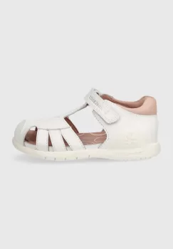 Biomecanics sandale din piele pentru copii culoarea alb imagine