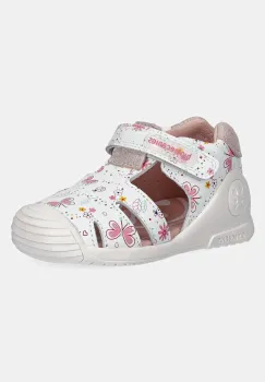 Biomecanics sandale din piele pentru copii culoarea alb, 252101 imagine