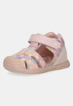 Biomecanics sandale din piele pentru copii culoarea bej, 252110 imagine