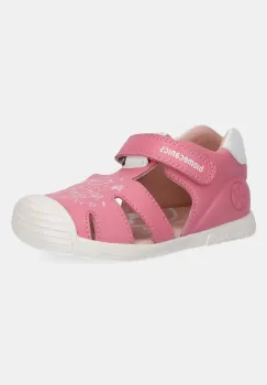 Biomecanics sandale din piele pentru copii culoarea roz, 252108 imagine