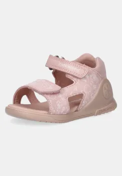 Biomecanics sandale din piele pentru copii culoarea roz, 252143 imagine