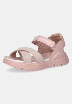 Biomecanics sandale din piele pentru copii culoarea roz, 252226 imagine