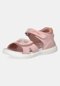 Biomecanics sandale din piele pentru copii culoarea roz, 252233 imagine